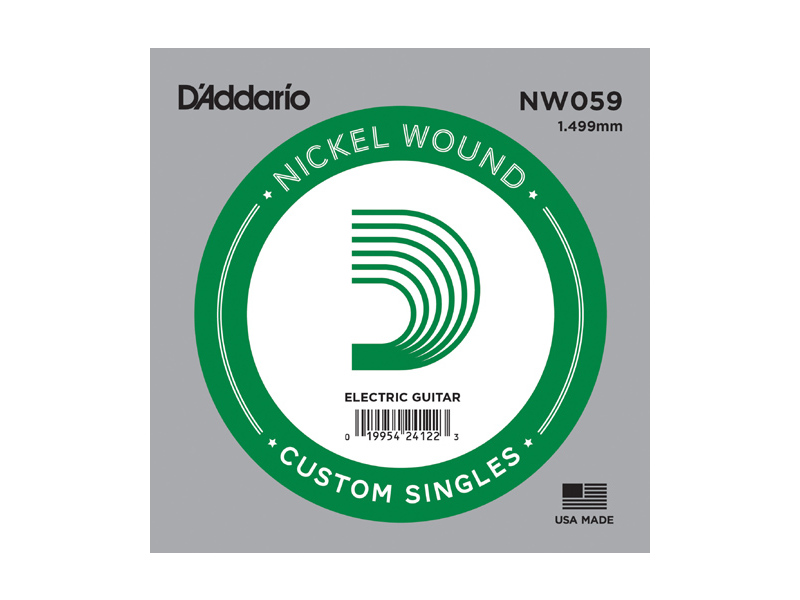 D'Addario NW059 XL Nickel Wound Electric String, .059 gauge, Single