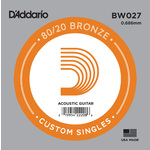 D'Addario BW027 80/20 Bronze Wound .027 inches (.69 mm), Single String