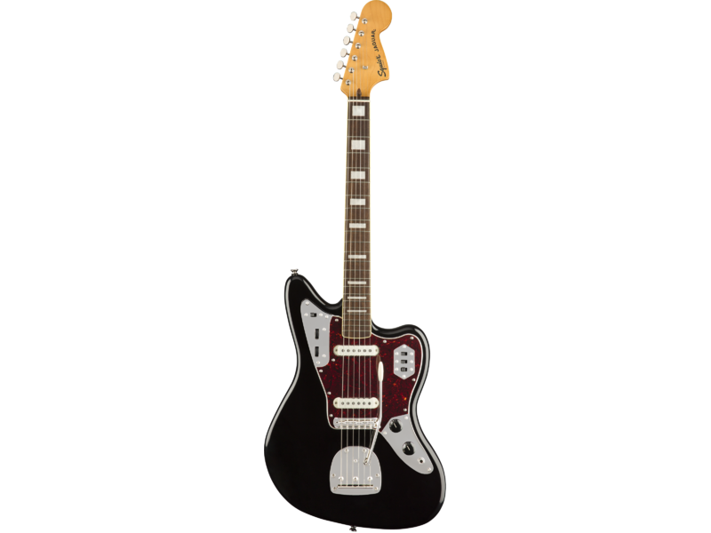 Squier Classic Vibe 70's Jaguar In Black With Laurel Fingerboard