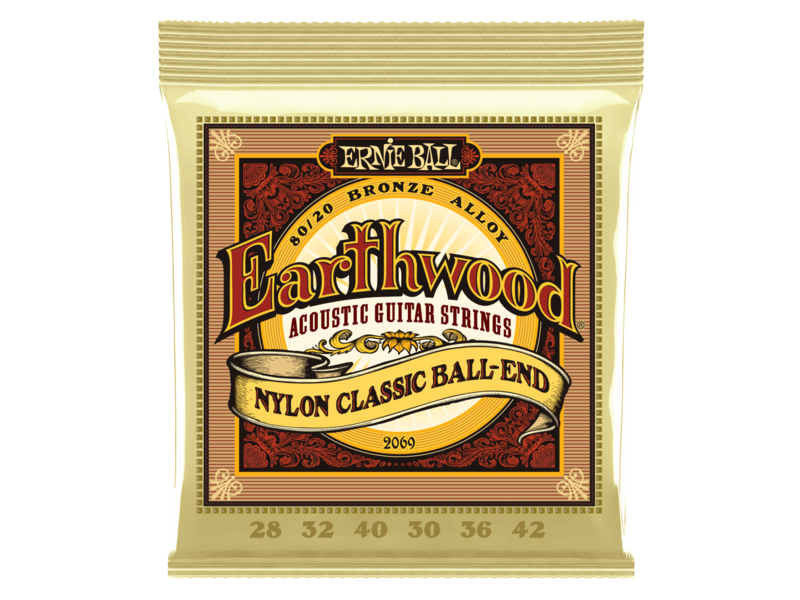Ernie Ball Earthwood Nylon Folk Ball End Set P2069