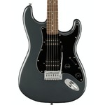 Squier Affinity Stratocaster HH Electric Guitar in Charcoal Frost Metallic