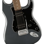 Squier Affinity Stratocaster HH Electric Guitar in Charcoal Frost Metallic