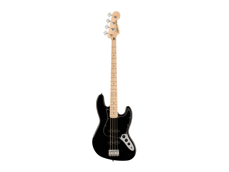 Squier Affinity Series Jazz Bass®, Maple Fingerboard, Black Pickguard, Black