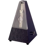 Wittner Pyramid Metronome. Plastic casing, black wood finish. No Bell	