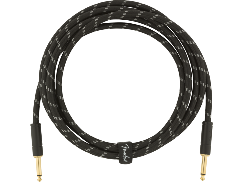 Fender Deluxe Series Instrument Cable, Straight/Straight, 10, Black Tweed