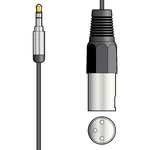 Chord Audio Lead 3.5mm Stereo Jack Plug - XLR Male 1.5m (wired Mono)