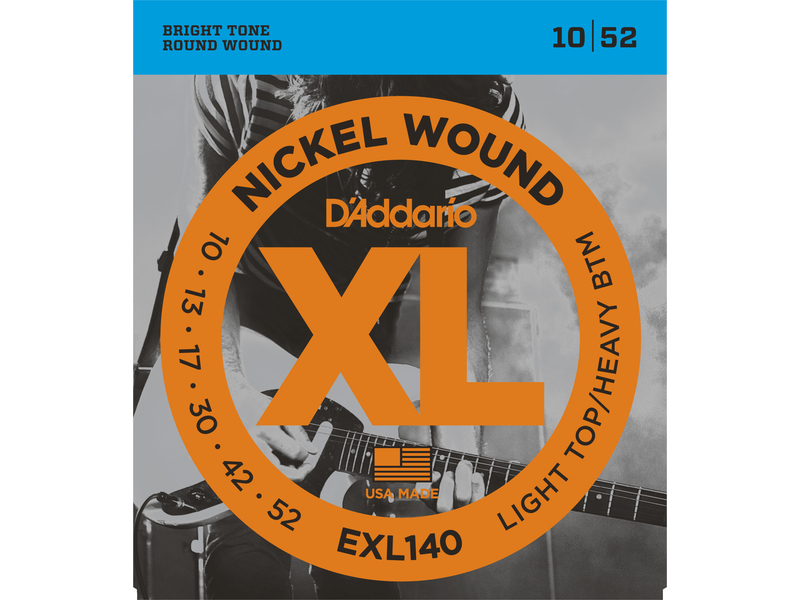 D'Addario EXL140 Nickel Wound Electric Guitar Strings Light Top/Heavy Bottom 10-52