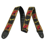 Fender 2 inch Monogrammed Strap Black/Yellow/Red