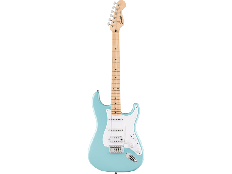 Squier FSR Sonic Stratocaster® HSS, Maple Fingerboard, White Pickguard, Tropical Turquoise