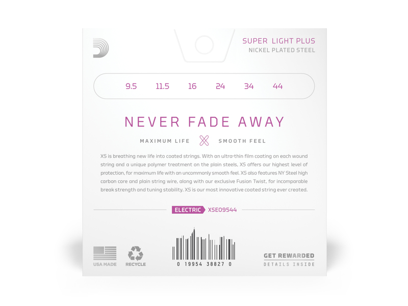 DAddario 09.5-44 Super Light Plus, XS Nickel Coated Electric Guitar Strings