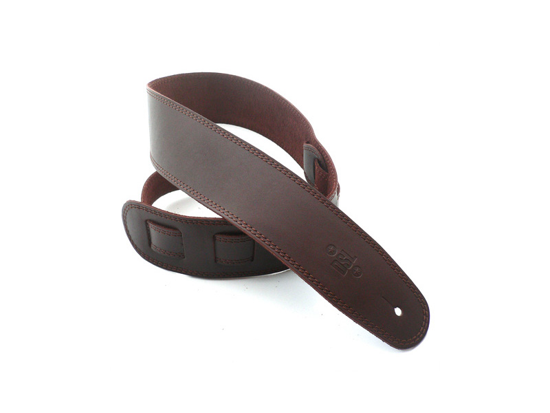 DSL Leather Strap 2.5" Brown with Brown Stitching