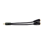 DAddario 1/8 Inch (3.5mm) Male Stereo to Dual 1/8 Inch (3.5mm) Female Stereo Adaptor