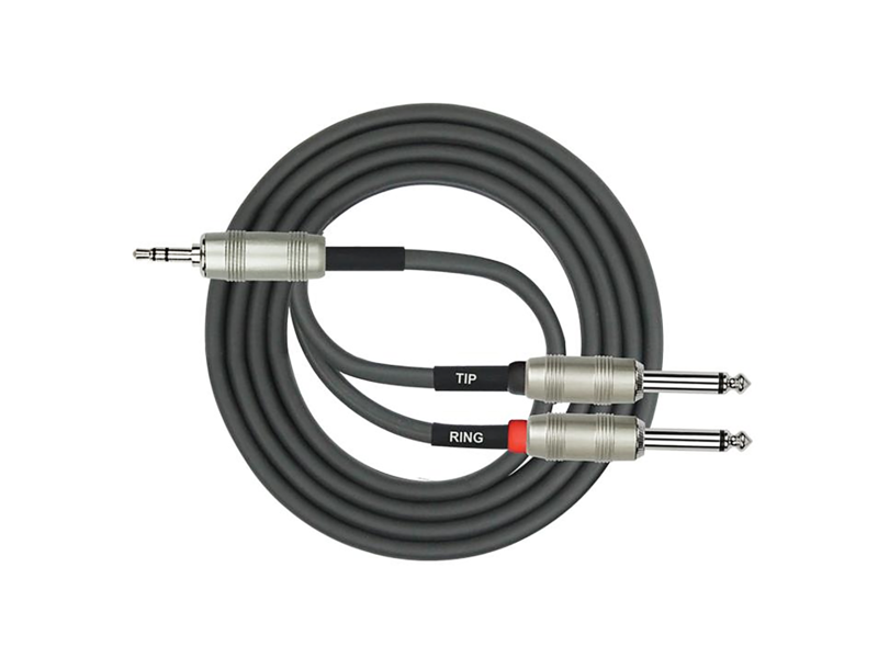 Kirlin Pro Deluxe ST 3.5mm-2 x 1/4 Jack Cable