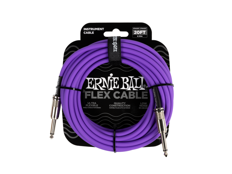 Ernie Ball Flex Cable Straight 20-ft/6m Purple
