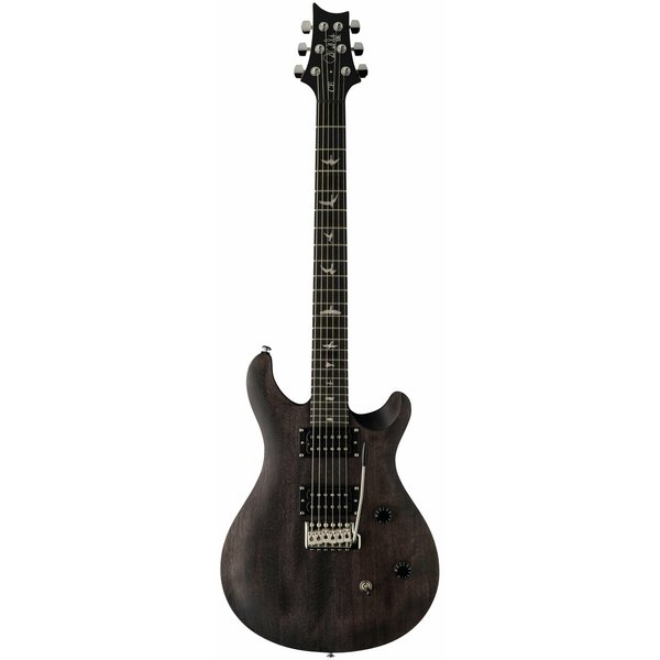 Square sech44ch prs se ce24 standard satin electric guitar in charcoal mahogany front 74885
