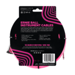 Ernie Ball 18ft/5.49m Braided Straight/Angle Cable-Neon Pink