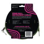Ernie Ball 10ft/3.05m Braided Straight/Angle Cable - Black/Green