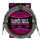 Ernie Ball 10ft/3.05m Braided Straight/Straight Cable - Silver Fox