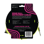 Ernie Ball 10ft/3.05m Braided Straight/Angle Cable - Neon Yellow