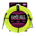 Ernie Ball 10ft/3.05m Braided Straight/Angle Cable - Neon Yellow