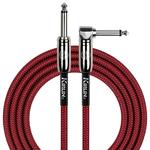 Kirlin Fabric 20ft Instrument Cable Straight/Angle Red/black	