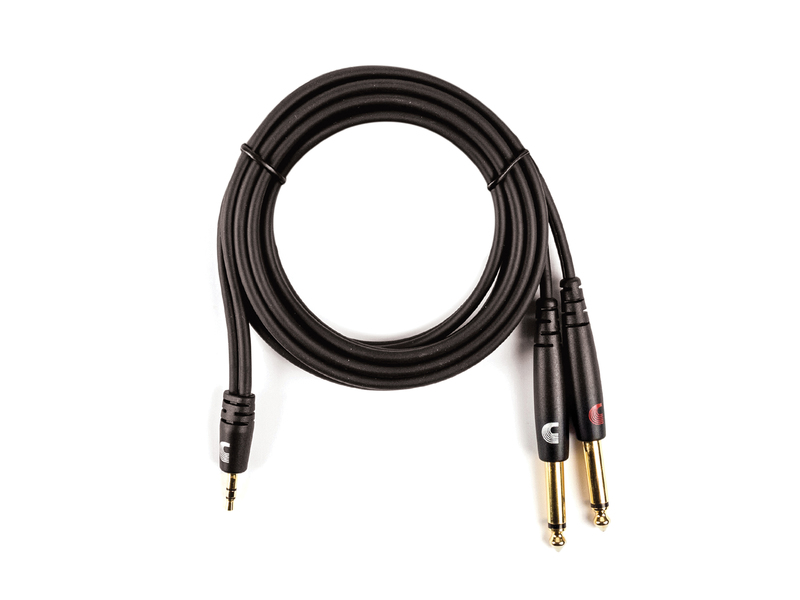 DAddario Custom Series 1/8”(3.5mm) to Dual 1/4”(6.3mm) Audio Cable