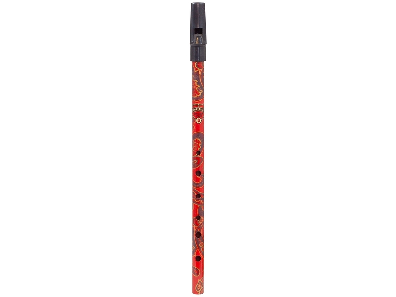 Flageolet Boho D Whistle - Paisley Red