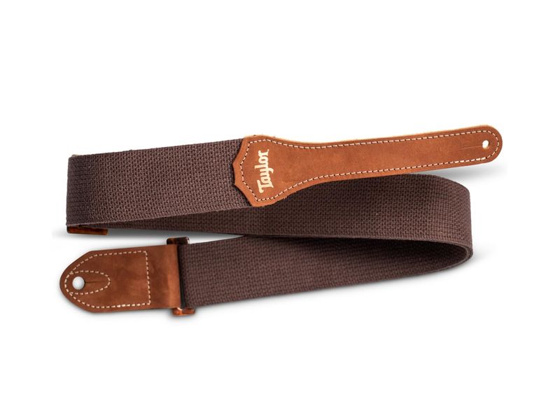 Taylor GS Mini Guitar Strap Chocolate Brown 2" Cotton