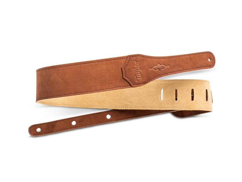 Taylor Gemstone Strap Sanded Suede Medium Brown 2.5"