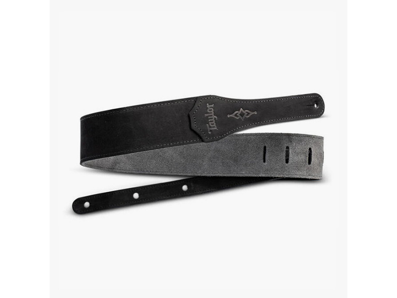 Taylor Gemstone Strap Sanded Suede Black 2.5"