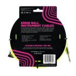Ernie Ball Braided Instrument Cable 18ft/5.49m Neon Yellow