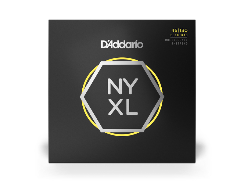DAddario 45-130 Regular Light 5-String, Multiscale, NYXL Bass Guitar Strings