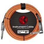Kirlin Fabric 10ft Cable Straight To Angle Orange	