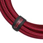 Kirlin Fabric Cable 20ft Straight Red	
