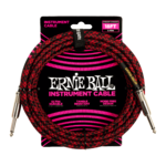 Ernie Ball 18ft Braided Straight Red/Black