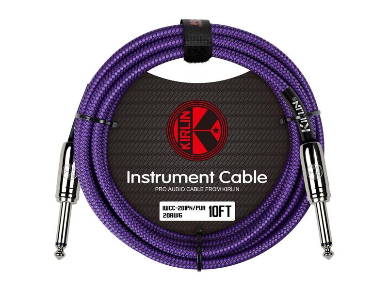 Kirlin Fabric 10ft Straight Cable Purple