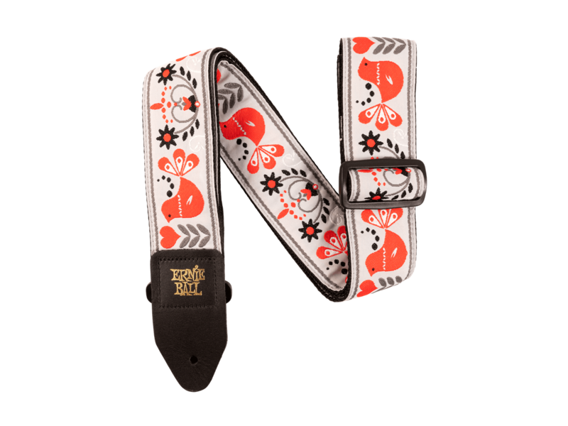 Ernie Ball Jacquard Strap Red Bird Winter