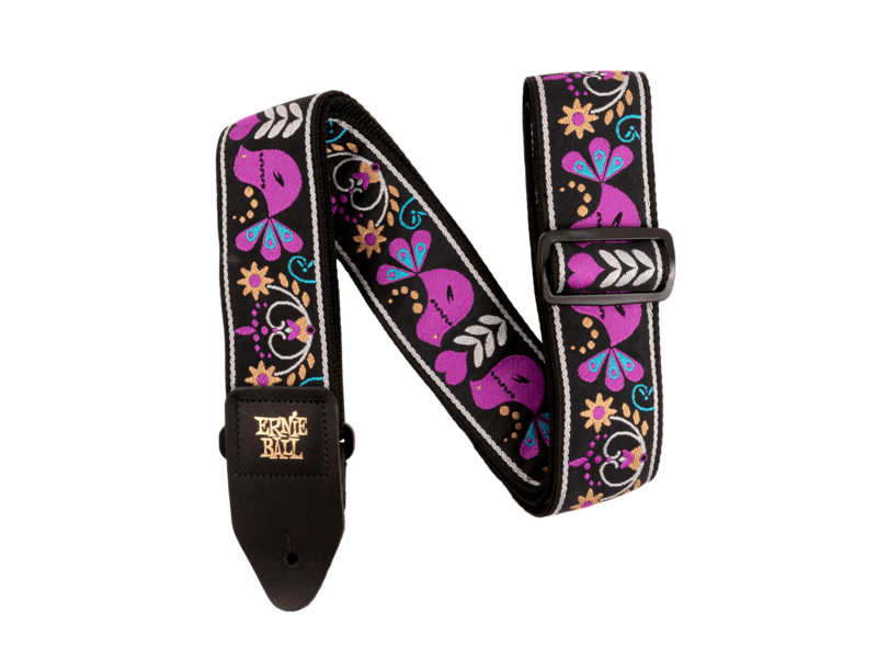 Ernie Ball Jacquard Strap Purple Bird Lupin