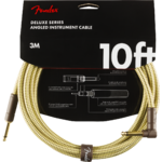 Fender Deluxe 10ft 3M Angled Instrument Cable Tweed