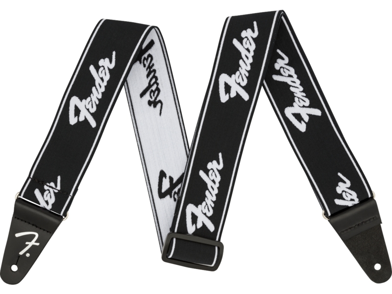 Fender WeighLess 2" Strap Black/White