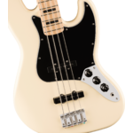 Squier Affinity Series Active Jazz Bass, Maple Fingerboard, Black Pickguard, Olympic White
