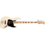 Squier Affinity Series Active Jazz Bass, Maple Fingerboard, Black Pickguard, Olympic White