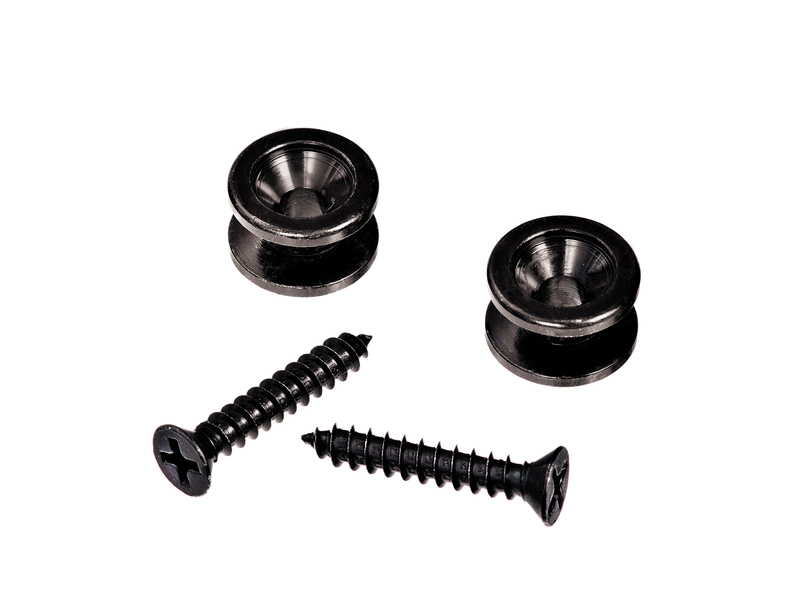 DAddario Solid Brass End Pins - Black (Pair)