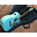 Pre Loved Fender Malibu Player Parlour Electro Acoustic in Aqua Splash Inc Case
