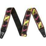 Neon Monogrammed Strap, Pink and Yellow, 2"