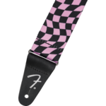 Pink Wavy Checkerboard Polyester Strap