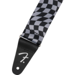 Fender Grey Wavy Checkerboard Polyester Strap