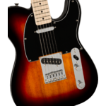 Squier Affinity Series Telecaster, Maple Fingerboard, Black Pickguard, 3-Color Sunburst	