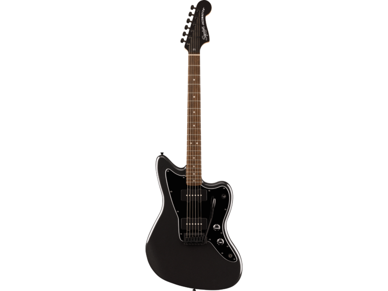 Squier FSR Affinity Series Jazzmaster, Laurel Fingerboard, Black Pickguard, Black Hardware, Matching Headstock, Metallic Black