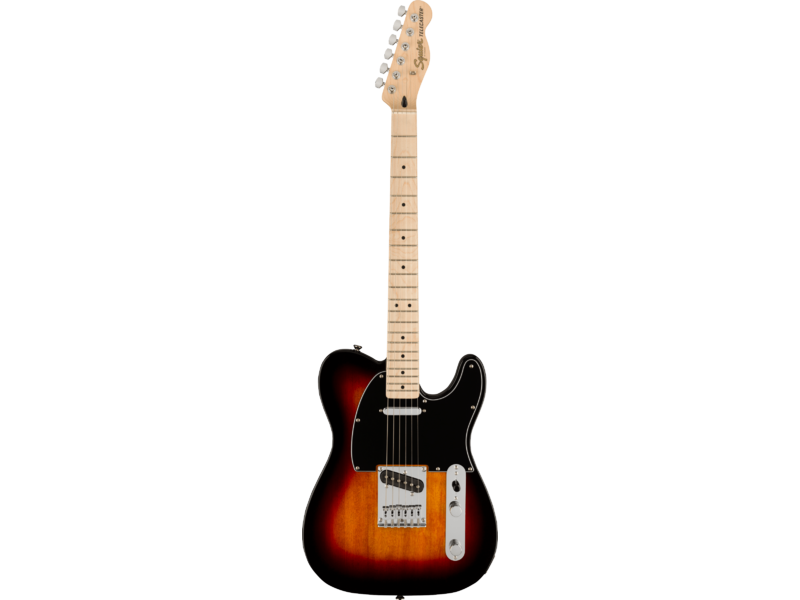 Squier Affinity Series Telecaster, Maple Fingerboard, Black Pickguard, 3-Color Sunburst